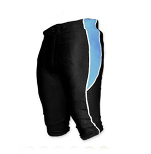 Mens Black Ice Hockey Shorts Blue Side Panel Elastic Waist Moisture Wicking <b>Athletic</b> Practice Game Performance Sportswear - Product Image 1