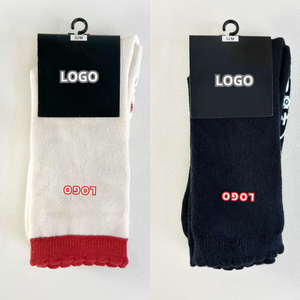 <b>Custom</b> Yoga <b>Grip</b> Breathable Crew <b>Socks</b> Letter Pattern Wholesale Non Slip Pilates <b>Socks</b> ODM Private Label Manufacturer - Product Image 3