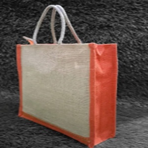 Sac de courses classique en jute horizontal avec broderie et impression numérique, lavable, pour usage promotionnel, voyage et quotidien - Product Image 1
