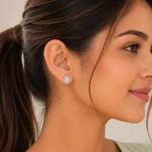 Pendientes de Diamantes Ovalados, Plata de Ley 925, Aretes de Moissanita, Joyería de Moda para Mujer, para Fiestas - Product Image 6