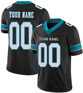 เสื้อฟุตบอลอเมริกันแบบสั่งทำพิเศษสำหรับผู้ชาย พิมพ์ลายแบบ Sublimation สำหรับการแข่งขันระดับมืออาชีพ ผลิตจากโพลีเอสเตอร์ 100% แขนสั้น คอวี ไซส์ใหญ่ ทรงปกติ - Product Image 5
