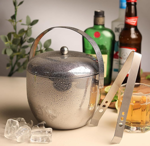 <b>Heavy</b> <b>Duty</b> Double Walled Luxury Ice <b>Bucket</b> with V Tong Stainless Steel | Mirror Finish | Party Use | Made in India - Product Image 4