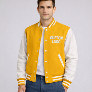 Fabricante de Chaquetas Varsity Personalizadas, Chaqueta de Béisbol Bordada con Apliques, Tela de Lana Transpirable, Proveedor Mayorista - Product Image 3