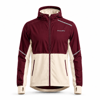 Veste bomber réfléchissante à capuche, coupe-vent, imperméable, respirante, légère, avec fermeture éclair, design personnalisé OEM pour hommes, idéale pour le cyclisme
