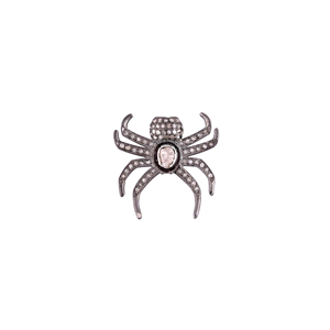 จี้เพชรแท้ทรงเหลี่ยมบริลเลียนท์แบบวินเทจสำหรับผู้หญิง SPIDER Polki Pave เงินสเตอร์ลิง ขนาด 30x30 มม. น้ำหนัก 5 กรัม - Product Image 1