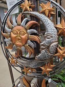 งานศิลปะโลหะรูปพระอาทิตย์ติดผนังสวนสไตล์วินเทจ งานฝีมือตกแต่งบ้าน ของตกแต่งผนังแบบแขวน ดีไซน์ใหม่ - Product Image 6