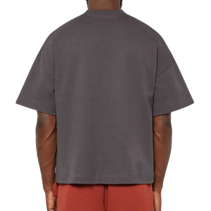 Men's Oversized Solid Color Short Sleeve T-Shirt 100% Cotton Jersey O-Neck Casual Fit Regular Length Blank Design - Product Image 4