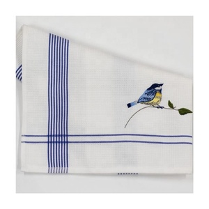 2024 Trendy Embroidered 24x24cm 100% Cotton Hydrophilic Super Soft Absorbent Fast <b>Drying</b> Cleaning Golf Microfiber Kitchen <b>Towels</b> - Product Image 2