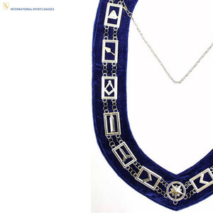Luxury Style Personalized Embroidered Masonic Regalia Chain <b>Collar</b> with Safety Pin Customized Design and Premium Workmanship - Product Image 3