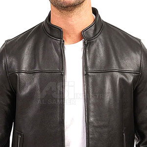Chaquetas de Cuero Genuino Recién Llegadas con Cuello Clásico y Corte Moderno para Hombre, Moda Casual y Uso por Temporada - Product Image 4
