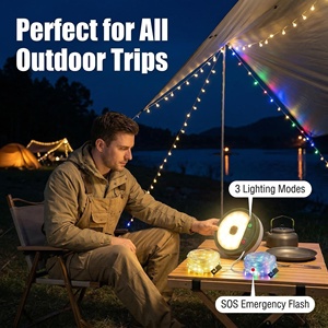 Guirnalda de Luces <span class=keywords><strong>LED</strong></span> para Camping, Portátil, Impermeable, Lámpara de Ambiente para Tienda de Campaña, Senderismo, Viajes, Fiestas, Jardín, Patio, Decoración - Product Image 6