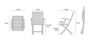 Modern Comfortable Outdoor <b>Folding</b> <b>Dining</b> <b>Table</b> and <b>Chair</b> Set for Indonesia Garden and Patio - Product Image 5