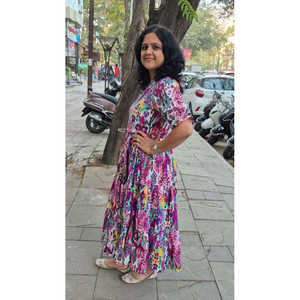 ชิ้นเดียวมีชั้นผ้าฝ้ายแท้สีม่วงยาว - Product Image 2