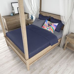 Pug Hippie Dawg ilustraciones decorativas funda de almohada ligera y súper suave fácil de cuidar funda de cojín de tamaño estándar - Product Image 4