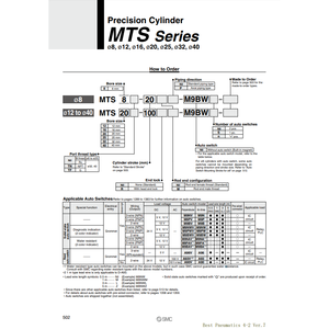 SMC Pneumatics Cylindre de précision MTS16-75 pour pièces pneumatiques - Product Image 2