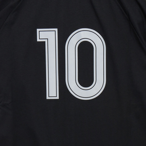 Maillot de football à manches courtes, col ras du cou, imprimé numéro 10, noir, 100 % polyester, séchage rapide, pour équipe - Product Image 6