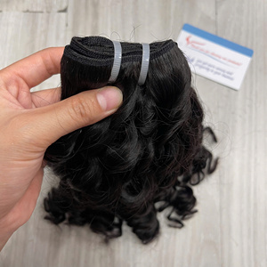 Natural Wavy Weft <b>Hair</b> Extension Raw Human <b>Hair</b> Bundle Wefts with a Voluminous Finish and Uniform <b>Strands</b> - Product Image 3