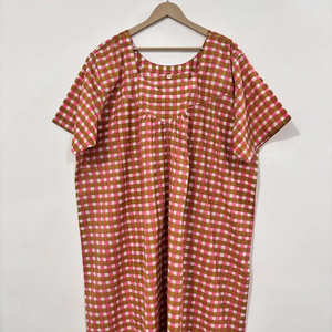 Vestido Kaftán de Algodón Indio con Cuello en V, Estilo Boho, Hecho a Mano, Estampado Digital Floral, Mangas Murciélago, Corte Acampanado de Verano para Mujer - Product Image 2