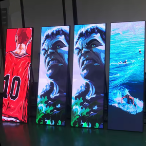 Hiển thị quảng cáo ngoài trời bức tường video kỹ thuật số cho bảng điều khiển trong suốt cho thuê signage linh hoạt LCD đầy đủ màu sắc 7 <span class=keywords><strong>LED</strong></span> màn hình Áp phích - Product Image 3