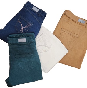 Pantalones vaqueros de pierna ancha informales de moda para mujer, algodón con lavado de destrucción, precio al por mayor de Bangladesh - Product Image 3