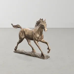 Bronze Horse Figurine ZE-3382L Artistic <b>Animal</b> Sculpture Casting Decor Collectible - Product Image 3