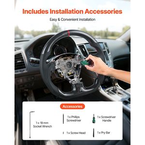 Volante in Fibra di Carbonio a Forma di D con Fondo Piatto e Impugnatura in Pelle con Texture Antiscivolo per Infiniti G37 2007-2013 - Product Image 6