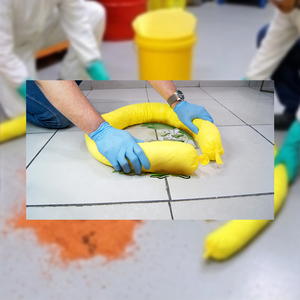 Calcetín Absorbente de Químicos 1500, Calcetín Absorbente para Derrames de Químicos Industriales, para Control de Líquidos Peligrosos Ácidos y Alcalinos, Laboratorio, Fábrica - Product Image 4