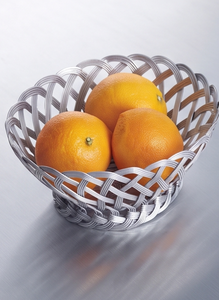 Cesta de Almacenamiento de Frutas de Alambre Metálico Plateado, Tejida, Minimalista, Decorativa, para Pan, para Cocina, Venta al Por Mayor - Product Image 4