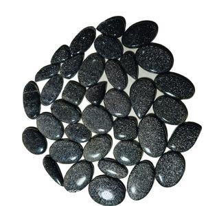 Venta al por mayor de gemas sueltas de piedra solar negra natural de alta calidad, cabujones de formas variadas, gemas hechas a mano de alta calidad. - Product Image 1