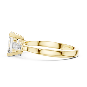 แหวนเพชรทรงเอเมอรัลด์คัท เพาะเลี้ยงในห้องปฏิบัติการ ทองคำแท้ 14K 18K ประดับเพชรทรงบาแก็ตต์ด้านข้าง แหวนแต่งงาน 1.30 กะรัต รับรองโดย IGI DEFVVS OEM - Product Image 5