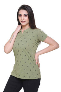 Camiseta polo moderna para mujer, corte ajustado, tela suave y elástica, mangas cortas, cuello elegante, ideal para uso casual y profesional - Product Image 2