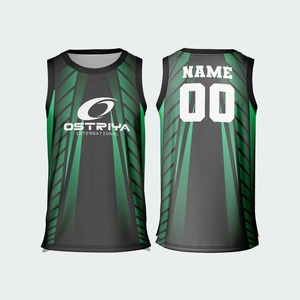 Camiseta de Baloncesto Ligera de Poliéster/Algodón, Transpirable, Cuello en V, Sin Mangas, Impresión Digital, Antibacteriana, Nombre del Equipo Personalizado, Verano - Product Image 6