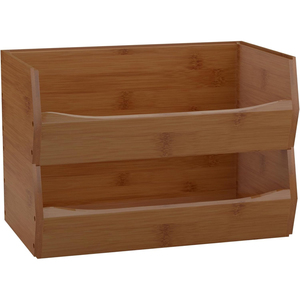 Cestas de Almacenamiento de Cocina de Madera de Acacia de Primera Calidad, Juego de 3 Piezas con Frente Abierto para Patatas, Cebollas y Otros, Organizador de Cestas - Product Image 6