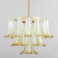 Italie Design Murano Verre Plafonnier Niveaux Fleur Lustre En Verre Luminaire pour Chambre Salle À Manger Cuisine