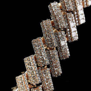 Best Price Jewelux IGI Certified <b>Statement</b> <b>Necklace</b> 925 Silver Black Rhodium Moissanite Cushion Cut Geometric Bead Chain - Product Image 2