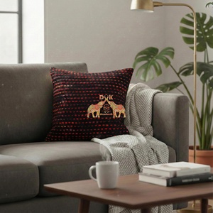 Funda de Cojín Tejida a Mano de Algodón, Estilo Étnico Boho, Decorativa para Sala de Estar, para Cojín de Sofá - Product Image 4