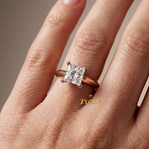 จี้เพชรทรงปรินเซสคัท 1.72 กะรัต เพชรเลี้ยงในห้องปฏิบัติการ หรูหรา พร้อมสร้อยคอทอง 14K 18K รับรองโดย IGI สร้อยคอเพชรเม็ดเดี่ยวสำหรับผู้หญิง - Product Image 3