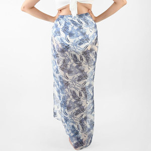Wholesale Women Rayon Beach Sarong Custom Print Pareo Wrap <b>Skirt</b> Swimwear Cover Up Summer Beach Holiday Resort Clothing - Product Image 4