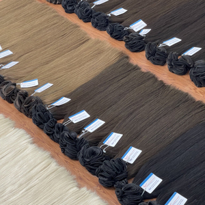 Vente en gros d'extensions de cheveux Remy lisses naturelles Thanh an trame nouée à la main cuticule alignée faisceaux de cheveux humains vietnamiens 100g - Product Image 3