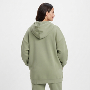Sudadera con capucha para lactancia y maternidad, holgada, con cremallera, para embarazo, 100% algodón y poliéster, para mujer - Product Image 2