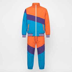 Ensemble survêtement coupe-vent en nylon personnalisé avec veste et pantalon, logo brodé en nylon épais, couleur unie, vêtements de sport pour homme - Product Image 5