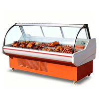 Vitrine réfrigérée commerciale à porte vitrée, directement de l'usine, pour viande et aliments cuits, idéale pour les magasins