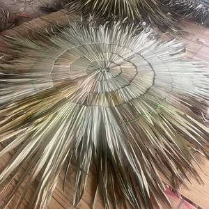 Parasol en feuilles de palmier naturelles, 1,8 mètre, taille compacte, pour la décoration de la plage - Product Image 1