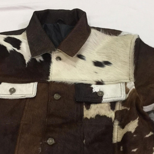 <b>Real</b> Cowhide Hair on Leather <b>Jacket</b> Cowboy Style <b>Real</b> <b>Fur</b> Leather Custom Riding <b>Jacket</b> For Men's OEM Clothing Manufacturer - Product Image 5