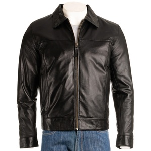New Arrival OEM Manufacturer Custom <b>Men's</b> <b>Shearling</b> Leather <b>Jacket</b> For Sale In Wholesale High Quality Low Price - Product Image 1
