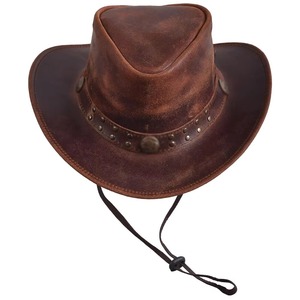 GENERSA SPORTS Sombrero de Vaquero Unisex de Poliéster, Color Marrón con Patrón de Camuflaje y Adorno de Pluma, para Exteriores, Cuatro Estaciones, Casual, Ajustable para Adultos - Product Image 4
