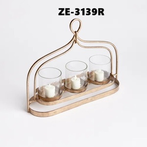Luxury <b>Square</b> Gold-Colored Metal Handmade Hammered <b>Candle</b> Holder for Dining Tables and Wedding Events Home Use - Product Image 5