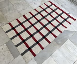 Indian Handmade Wool Modern Reversible Novelty Rectangle Woven <b>Rug</b> Non-Slip Anti-Dust <b>Living</b> <b>Room</b> Office Entryway Patio - Product Image 1
