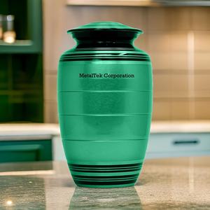 Urnas de cremación clásicas de estilo americano, recuerdo de Color personalizado de alta calidad, cenizas para adultos, suministros funerarios al por mayor, tarros de Metal - Product Image 3