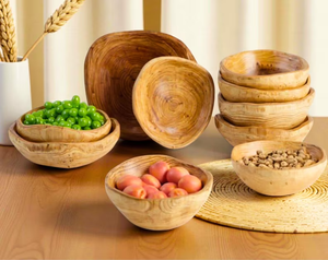 Frutero Artesanal de Abeto Chino, Centro de Mesa Rústico de Madera - Product Image 4